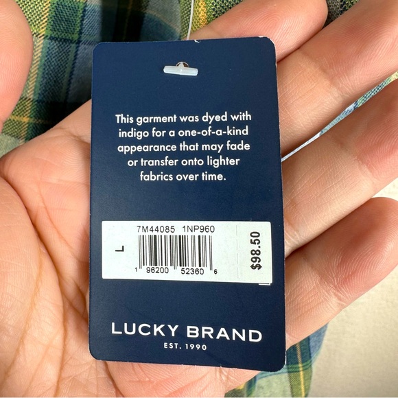 Lucky Brand 100% Cotton Western Pearl Snap Long Sleeve Button Up Shirt Large NWT - Picture 9 of 12